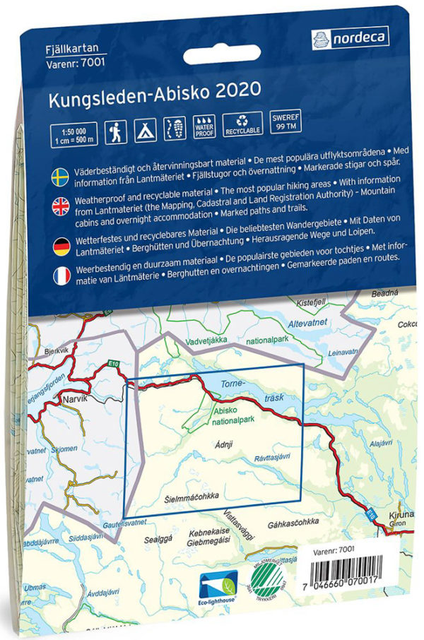 Kungsleden-Abisko - Svensk fjellkart