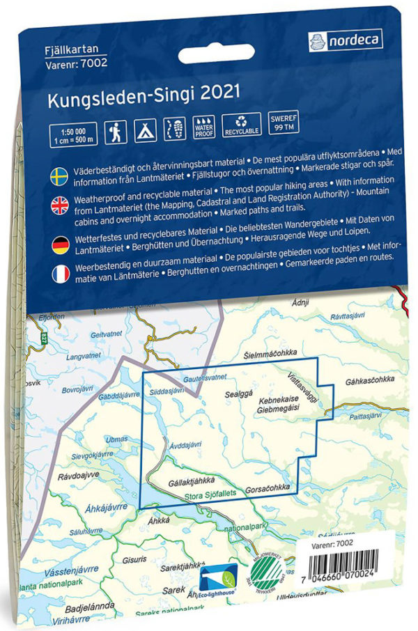 Kungsleden-Singi - Svensk fjellkart