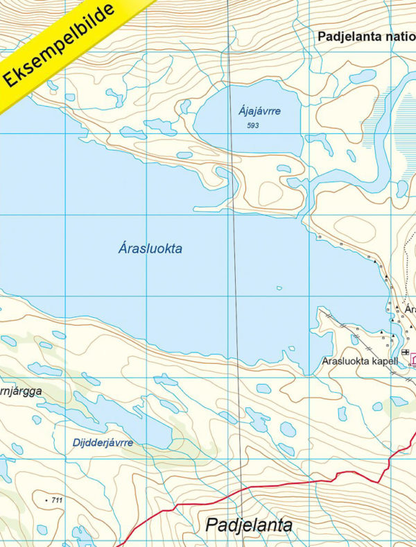 Kungsleden-Padjelanta - Svensk fjellkart