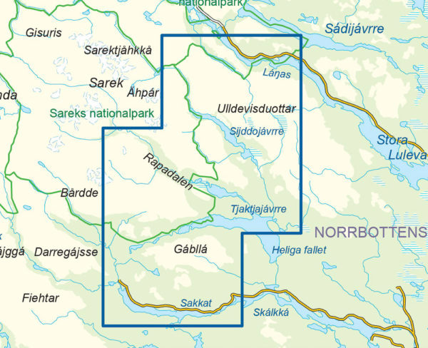 Kungsleden-Saltoluokta - Svensk fjellkart