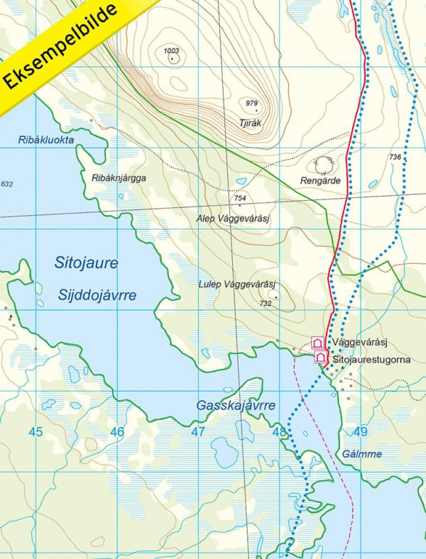 Kungsleden-Saltoluokta - Svensk fjellkart