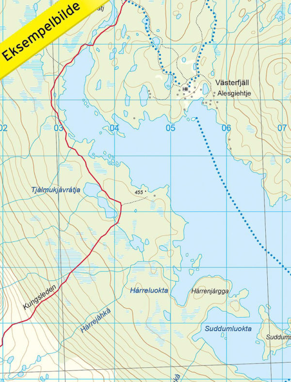 Kungsleden-Västerfjäll - Svensk fjellkart