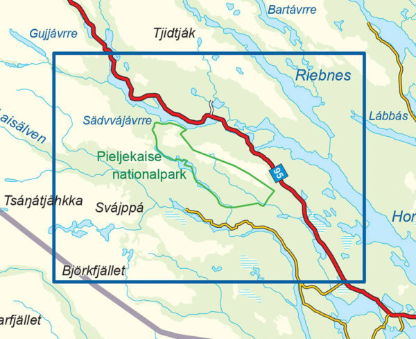 Kungsleden-Jäkkvik - Svensk fjellkart