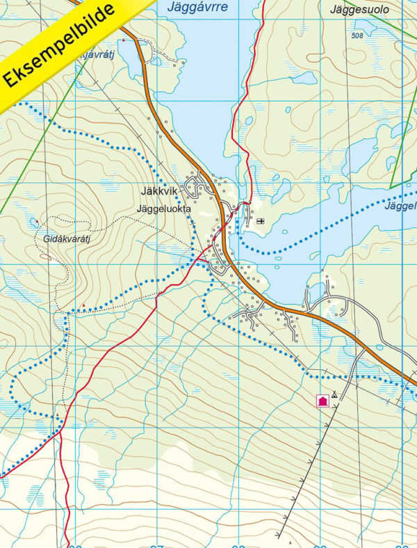 Kungsleden-Jäkkvik - Svensk fjellkart