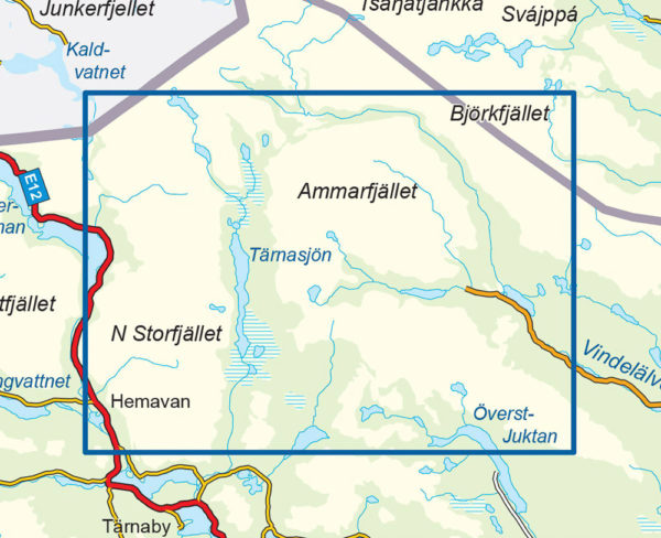 Kungsleden-Hemavan - Svensk fjellkart