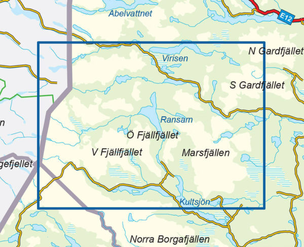 Kittelfjäll - Svensk fjellkart
