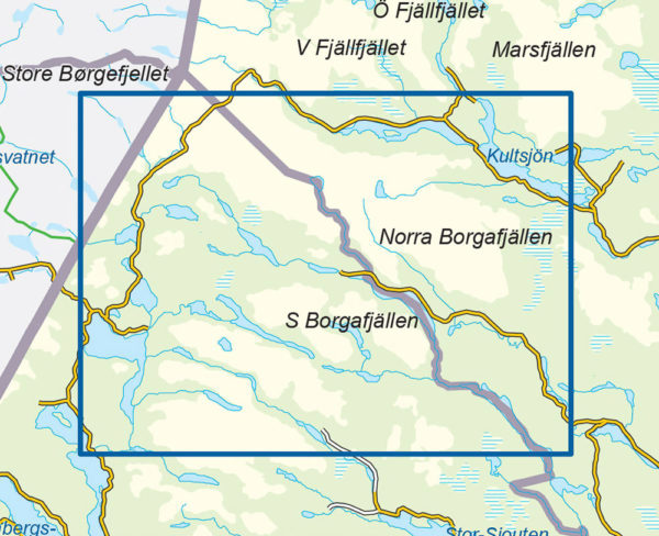 Borgafjäll - Svensk fjellkart