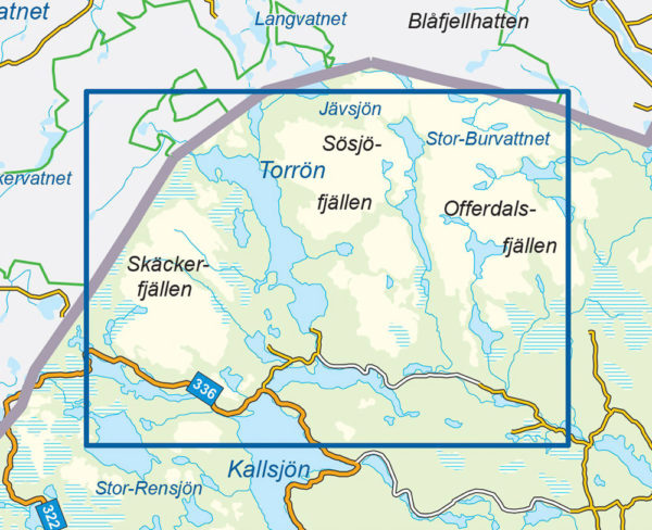 Skäckerfjällen - Svensk fjellkart