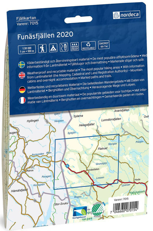 Funäsfjällen - Svensk fjellkart