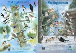 Ved fuglekassen og ved fuglebrettet - To plakater