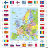 Puslespill - Europakart m/flagg - KL1