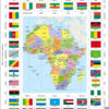 Puslespill - Afrikakart m/flagg - KL3