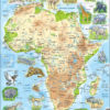 Puslespill - Afrika, kart med dyr - A22