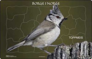 Puslespill - Toppmeis 20 brikker - Norske dyr