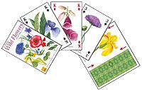 Markblomster - Wild Flowers - Kortstokk med motiv av ville blomster