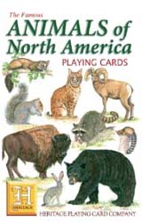 Nord-Amerikanske dyr - Animals of North America - Kortstokk med motiv av amerikanske dyr.