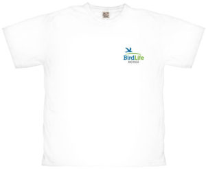 T-skjorte Birdlife Norge- Hvit farge med logo