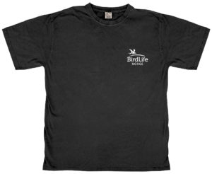 T-skjorte Birdlife Norge- Mørk grå farge med logo