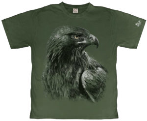 T-Skjorte Ørn - Grønnoliven, med Birdlife Norge logo