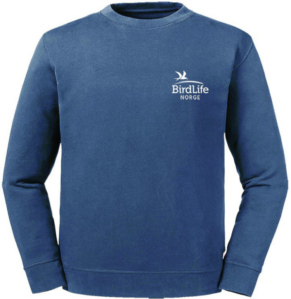 Sweatshirt med Birdlife Norge logo - Blå