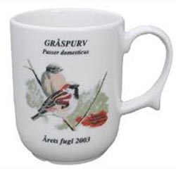 Gråspurv krus - Årets fugl 2003