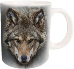 Keramikkrus - Ensom ulv - Norske rovdyr