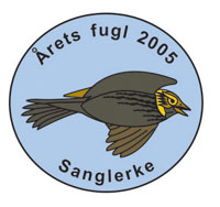 Sanglerke pin - Årets fugl 2005