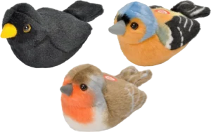 Plysjfugler 3 pk - Plysjfugl med "ekte" sang