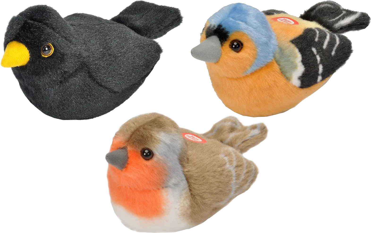 Plysjfugler 3 pk - Plysjfugl med "ekte" sang
