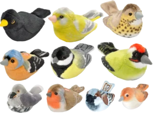 Plysjfugler 10 pk - Plysjfugl med "ekte" sang