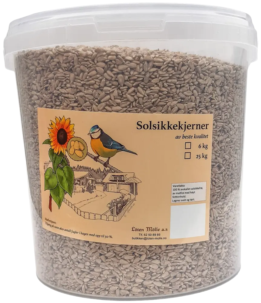 Solsikkekjerner bøtte 6 kg