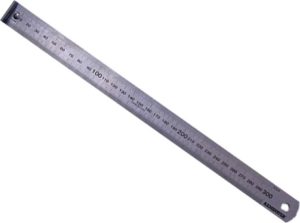 Stållinjal - 30 cm m/stopper