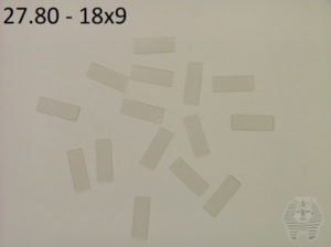 Oppklebingsplater - Mounting boards Transparent - 100 stk - 18x9 - 27.80