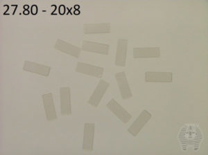 Oppklebingsplater - Mounting boards Transparent - 100 stk - 20x8 - 27.80