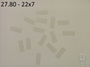 Oppklebingsplater - Mounting boards Transparent - 100 stk - 22x7 - 27.80