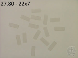 Oppklebingsplater - Mounting boards Transparent - 100 stk - 22x7 - 27.80