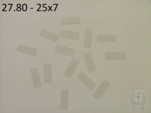 Oppklebingsplater - Mounting boards Transparent - 100 stk - 25x7 - 27.80