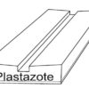Spennbrett av plastazote - Vinklet, mellomrom 4.0mm, listebredde 20mm, lengde 30cm