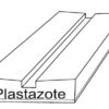 Spennbrett av plastazote - Vinklet, mellomrom 6.0mm, listebredde 30mm, lengde 30cm