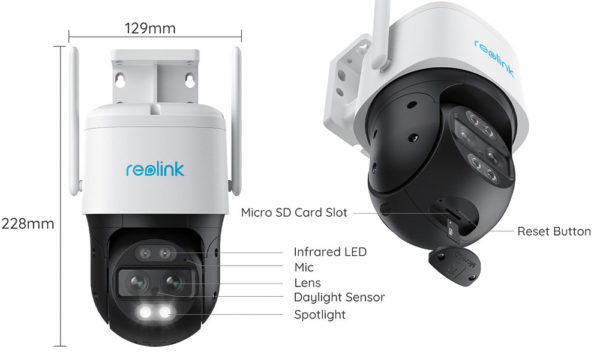 Reolink TrackMix WiFi - 4K Dual Lens PTZ kamera med Auto-Tracking