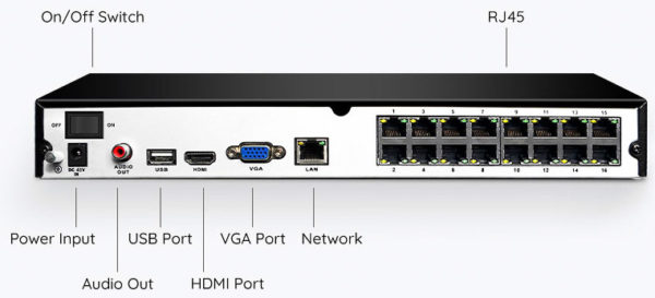 Reolink RLN16-410 – 16 kanalers PoE NVR 3TB (opptaker)