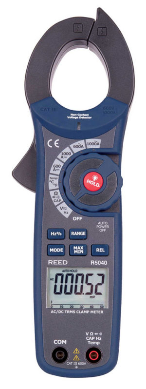 REED R5040 1000A AC/DC Clamp Meter with Temperature