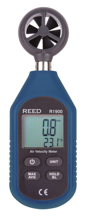 REED R1900 Air Velocity Meter, Compact Series