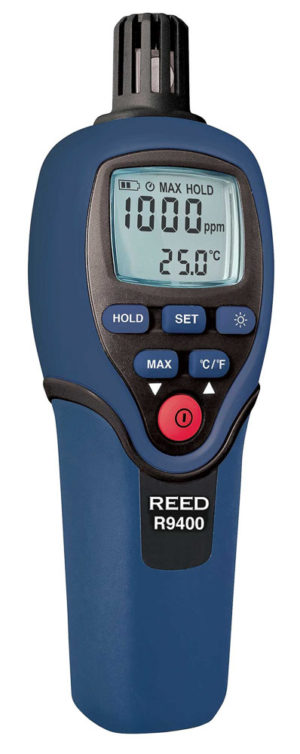 REED R9400 Carbon Monoxide Meter with Temperature