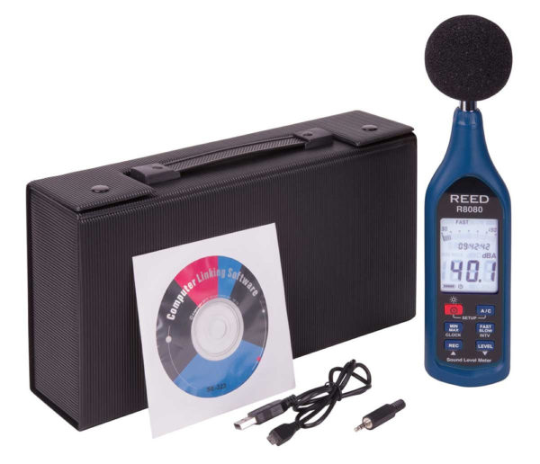 REED R8080 Sound Level Meter, Datalogger with Bargraph