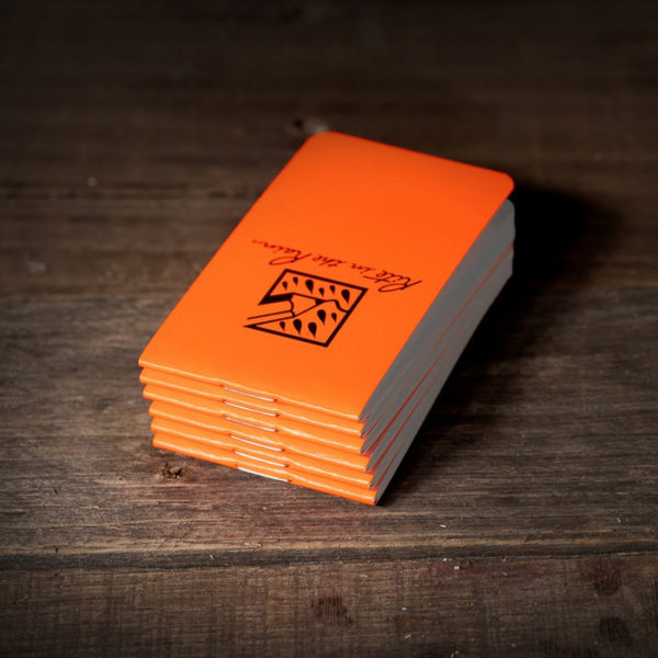 Allvær On-The-Go Mini-notatbok - Heftet (OTGOR71) Oransje, 6-pakning