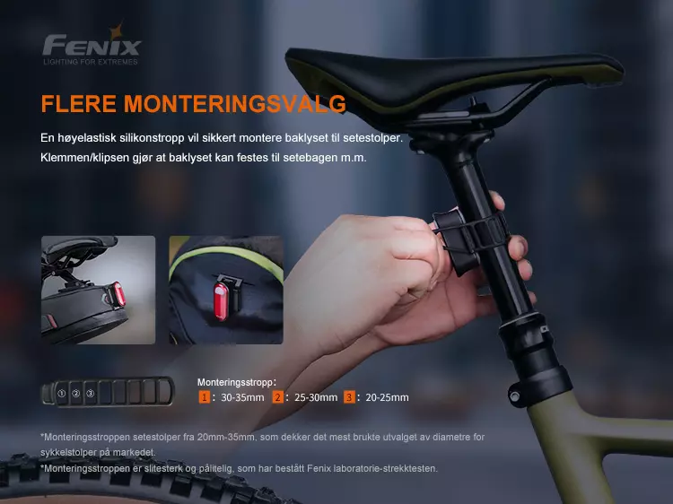 Fenix Sykkelbaklykt BC05RV2