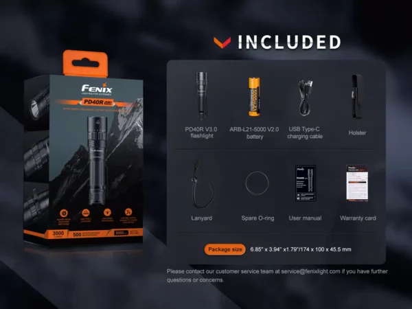 Fenix PD40R V3.0 - 3000 lumen LED lykt
