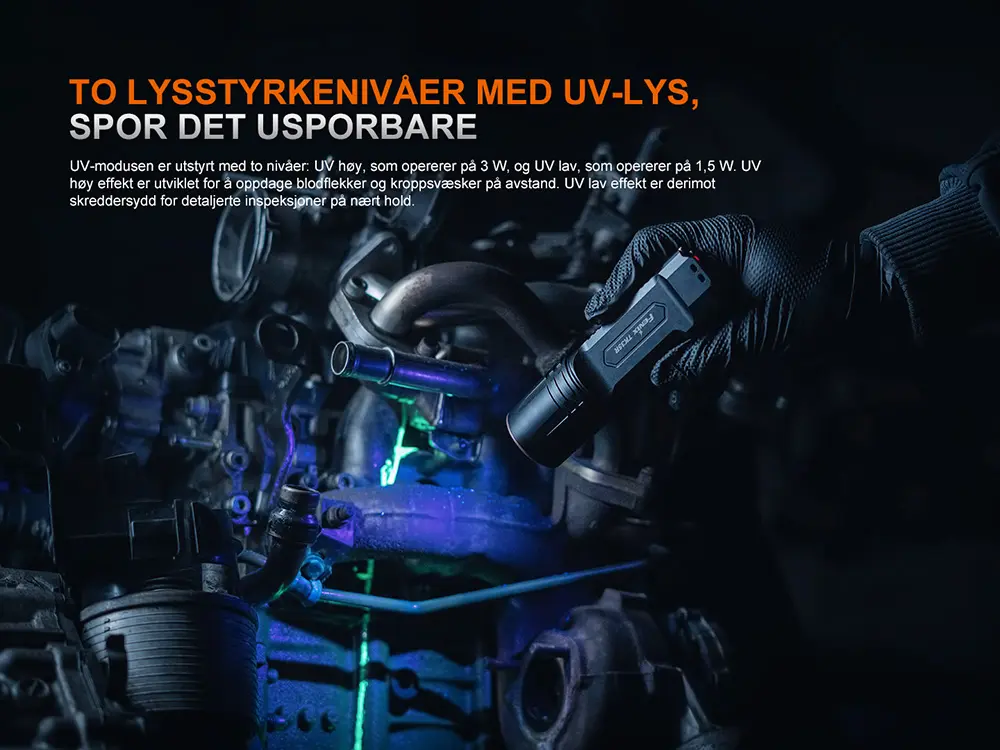 Fenix TK35R Hvit/UV - 5800 lumen LED lykt