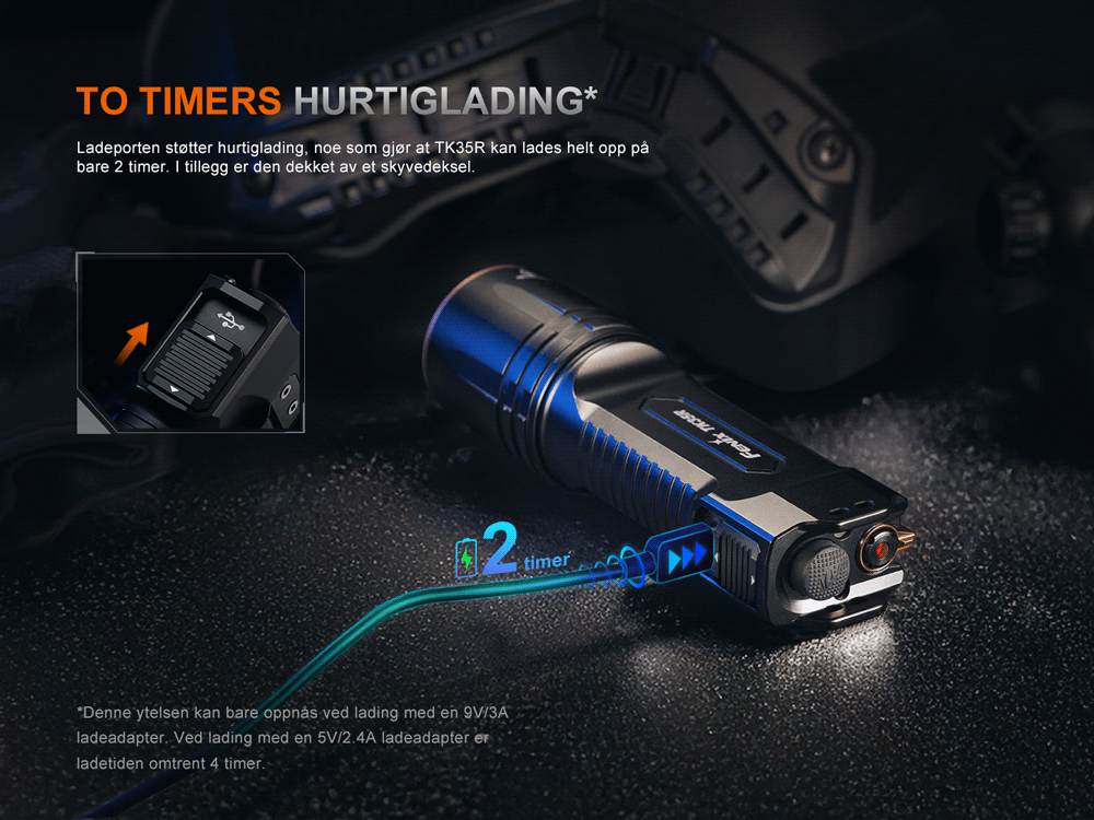 Fenix TK35R Hvit/UV - 5800 lumen LED lykt